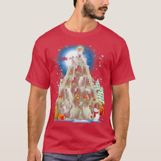 T-shirt Ours polaire Décoration Arbre de Noël Neige Noël