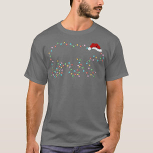 T-shirt Ours polaire Éclairage Noël Chapeau Polar Ours Chr