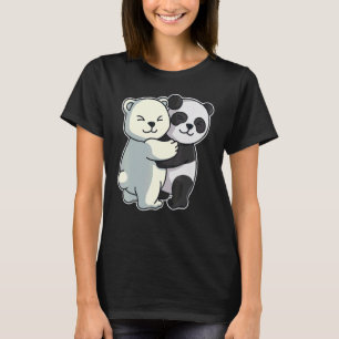 T-shirt Ours Polaire Et Panda Cute Animaux Pour Femmes Ani