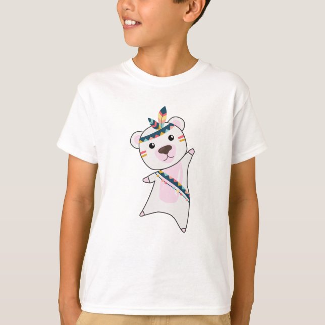 T-shirt Ours Polaire Indien Fashing Teddy Feather (Devant)