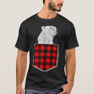 T-shirt Ours Polaire Mignonne En Sortie De Poche