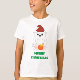 T-shirt Ours polaire Noël chapeau de Noël Personnaliser le