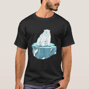 T-shirt Ours Polaire Perturbé Lancé Sur Le Climat De L'Ice