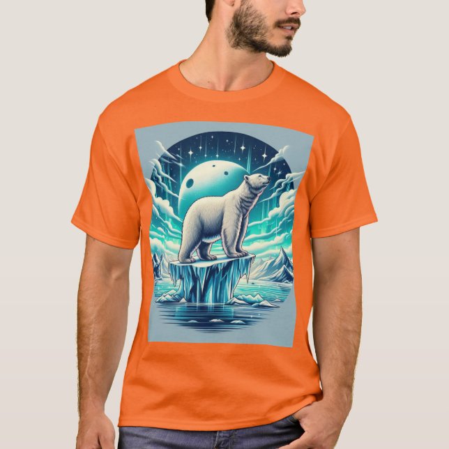 T-shirt Ours polaire royal sur l'iceberg arctique (Devant)