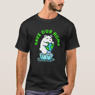 T-shirt Ours polaire Sauvez notre Jour des terres domestiq