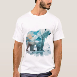 T-shirt Ours polaire Vector Art Animal Majestic Nature sau