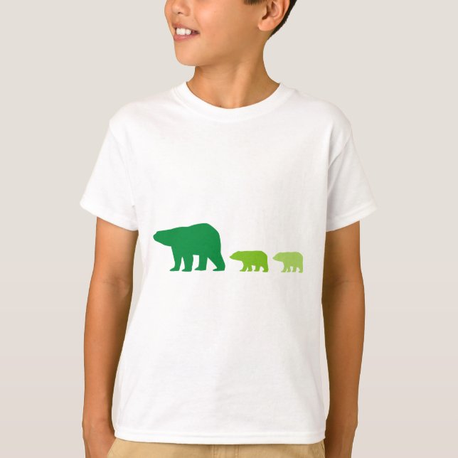 T-shirt Ours polaire vert (Devant)