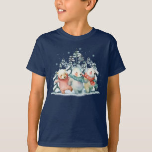 T-shirt Ours polaires à l'aquarelle mignons