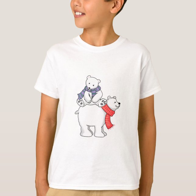 T-SHIRT OURS POLAIRES EMPILÉS (Devant)