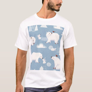 T-shirt Ours polaires Hiver Vintage