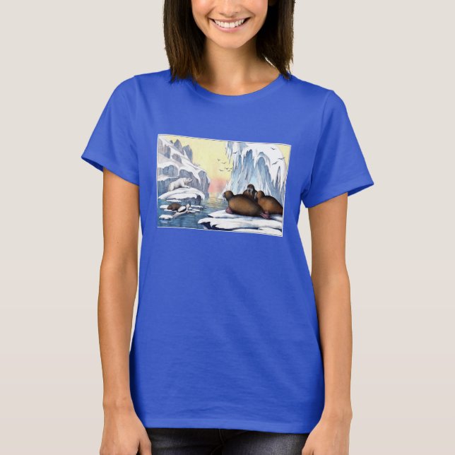 T-shirt Ours Polaires, Walrus Et Phoques (Devant)