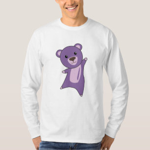 T-shirt Ours pourpre Ours coloré Ours mignons Animaux