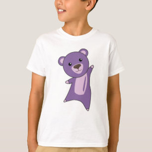 T-shirt Ours pourpre Ours coloré Ours mignons Animaux