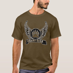 T-shirt Ours Règnent Ange Ailes Patte d'Ours