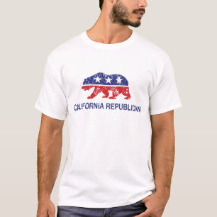 T-shirt Ours républicain de la Californie affligé