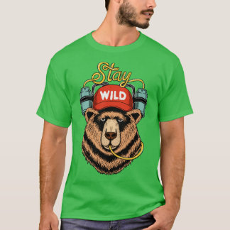 T-shirt Ours rester sauvage