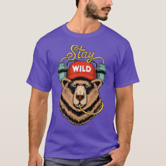 T-shirt Ours rester sauvage