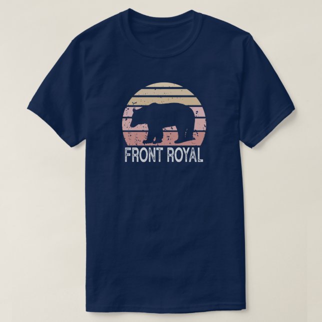 T-shirt Ours rétro avant Royal Virginia (Design devant)