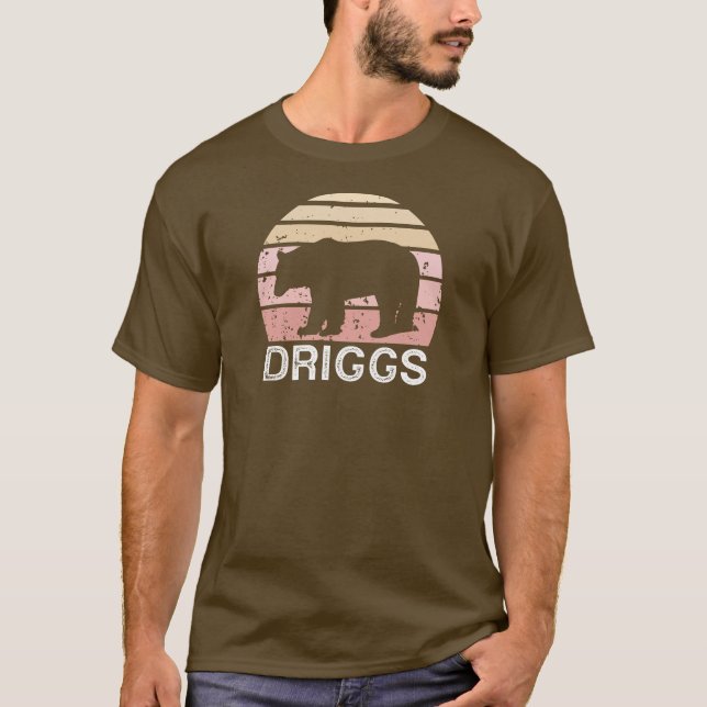 T-shirt Ours rétro Driggs Idaho (Devant)