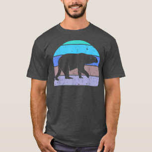 T-shirt Ours rétro Ours Vintages Silhouette Cute Animal L