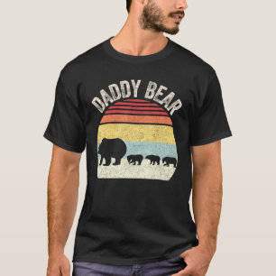 T-shirt Ours Retro vintage Avec 3 Enfants Papa
