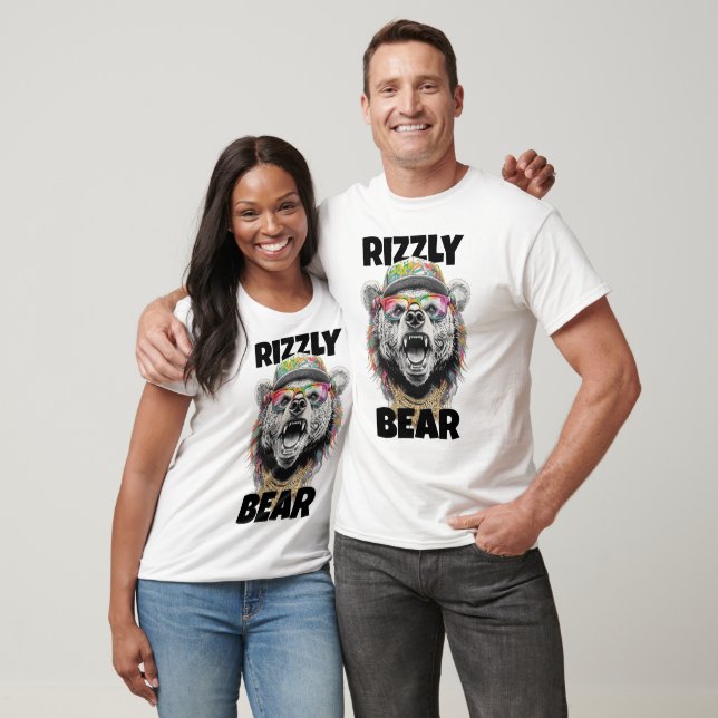 T-shirt Ours Rizzly Grizzly Oear - Rizzler Funny Rizz Humo (Unisexe)