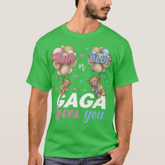 T-shirt Ours Rose Ou Bleu Gaga Vous Aime Révéler Le Sexe