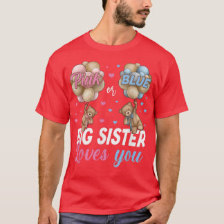 T-shirt Ours Rose Ou Bleu Grande Soeur Vous Aime Genre Rev