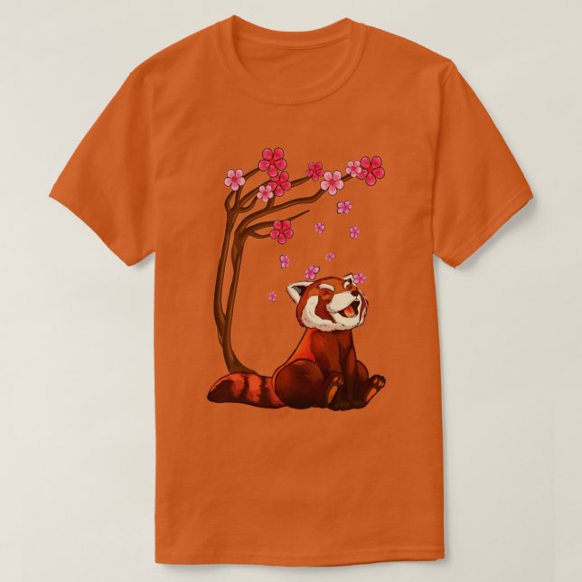 T-shirt Ours rouge panda mignon (Design devant)