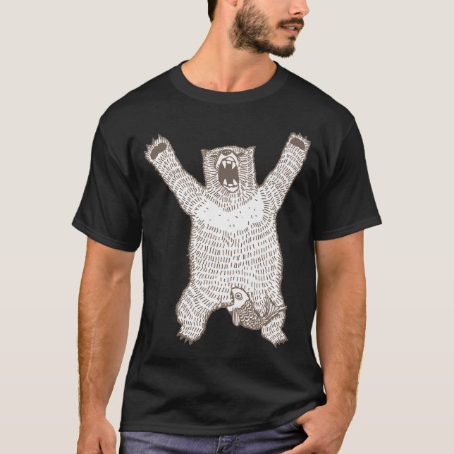 T-shirt Ours rugissant drôle (Devant)