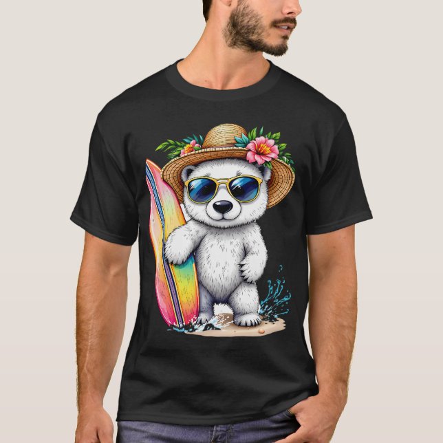 T-shirt ours surfeur (Devant)
