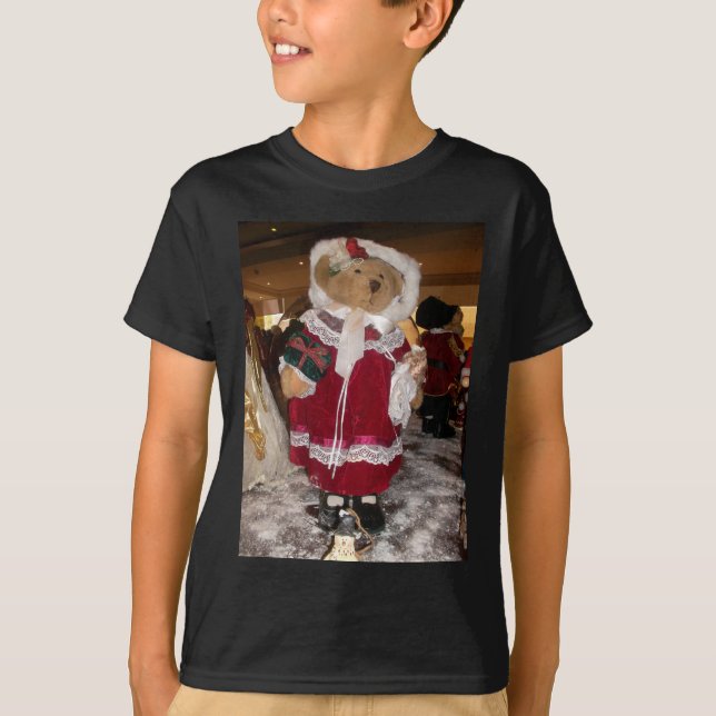 T-shirt Ours Teddy Patinage de Noël (Devant)