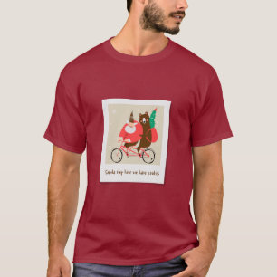 T-shirt Ours vélo à cheval Père Noël de Noël