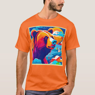 T-shirt Ours Vibrant, Scène Lune