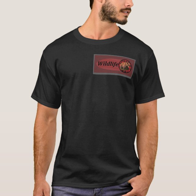 T-Shirt Ours Vie Sauvage à Carreaux de Buffalo (Devant)