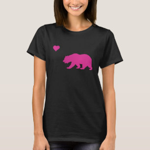 T-shirt Ours vintage et coeur de roses indien d'amour de