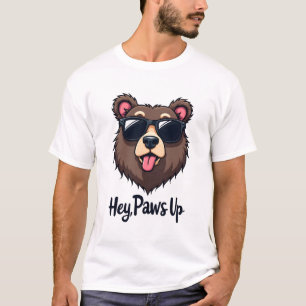 T-shirt Ours vintage Hey Paws Up avec lunettes de soleil C