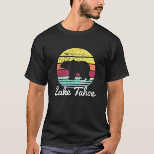 T-shirt Ours Vintage Rétro Lac Tahoe Californie États-Unis