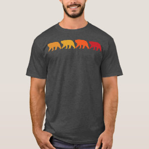 T-shirt Ours vintages Ours rétro Ours Silhouette Amoureux