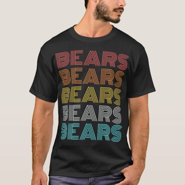 T-shirt Ours Vintages rétro (Devant)