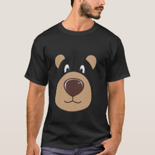 T-shirt Ours Visage Halloween Costume Ours Animal