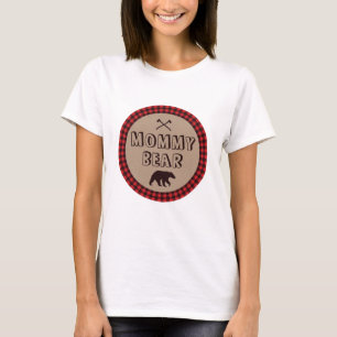 T-shirt Ourson Maman Plaid Rustique Buffalo Bûcheron Douch