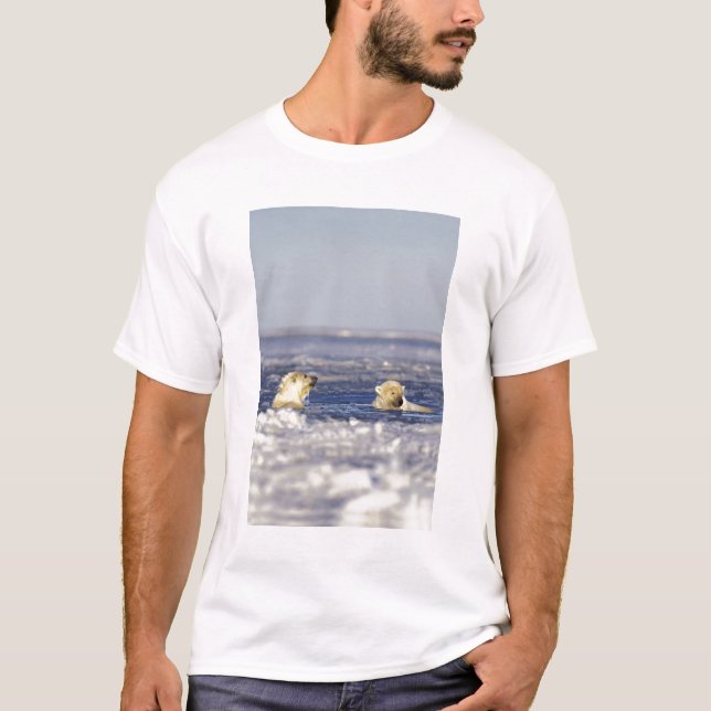 T-shirt Oursons polaires jouant (Devant)