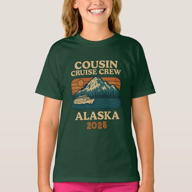 T-shirt ousin Cruise Crew Alaska Custom Year (Devant)