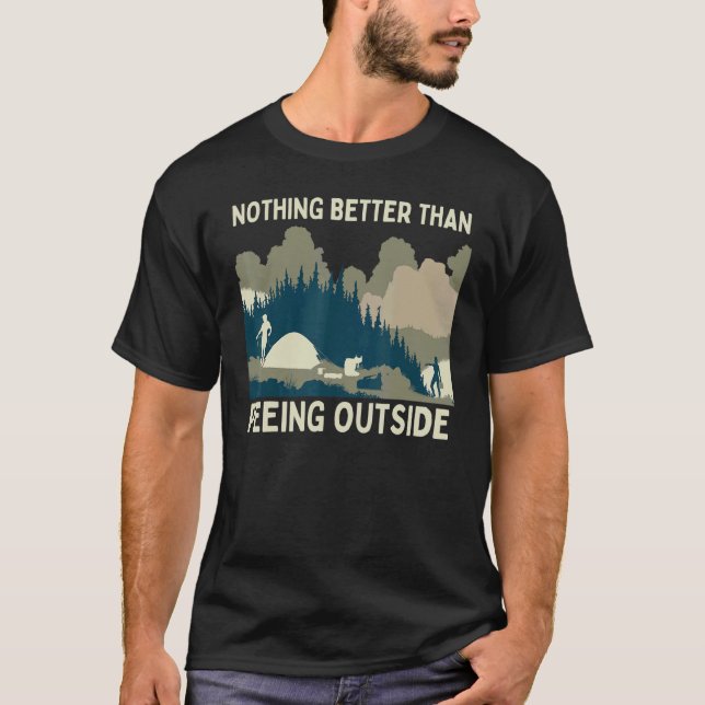 T-shirt Outdoor Adventure Camping Randonnée (Devant)