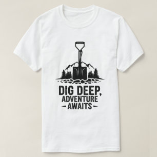 T-shirt Outdoor Adventure Shovel et Mountain Randonnée Art