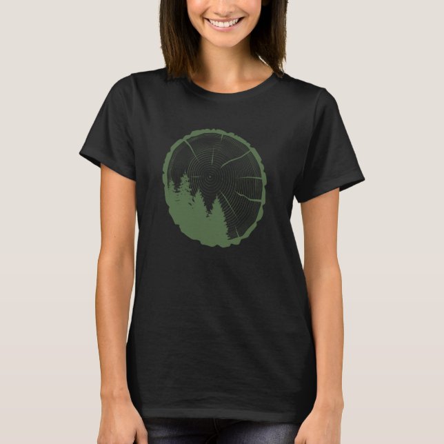 T-shirt Outdoor Fashion Style Dark Green Gorpcore (Devant)