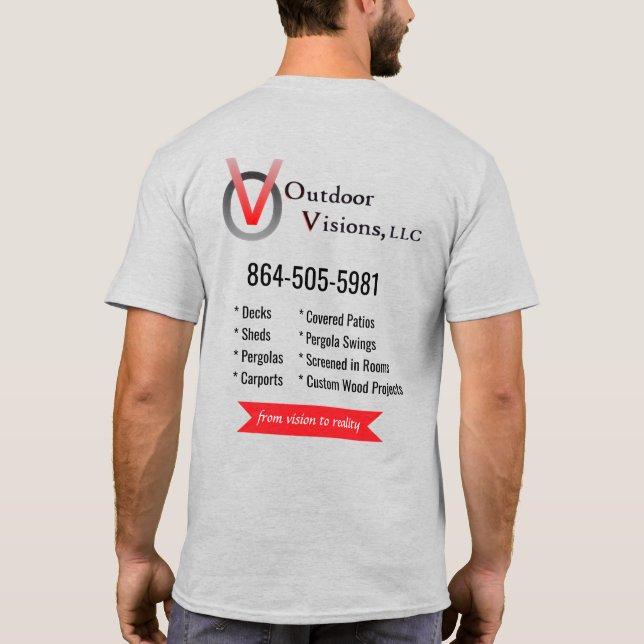 T-Shirt Outdoor Visions Logo Info au dos (Dos)
