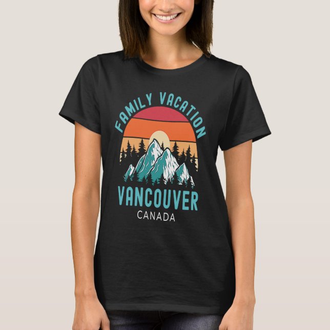 T-shirt Outdoors Explore Mountains Family Vacation Canada  (Devant)