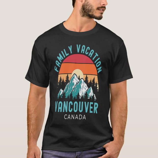 T-shirt Outdoors Explore Mountains Family Vacation Canada  (Devant)